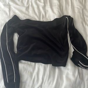 Off shoulder velvety top